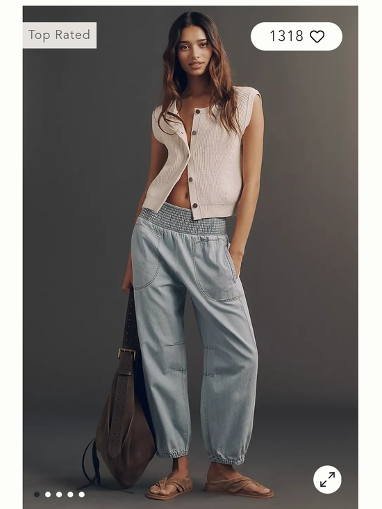 Anthropologie Pants - Anthropologie Pilcro Reese Smocked Pull-On Joggers XS NWT